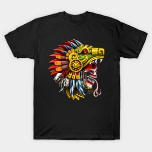 Aztec Serpent Skull Warrior T-Shirt